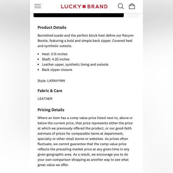 Lucky Brand LK Ravynn style leather suede booties.  Great condition. Size 8.5. - Picture 12 of 13